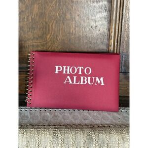 Unused Vintage Mid Century Photograph Photo Album Book Red Japan 9.5" X 6" - 8 P